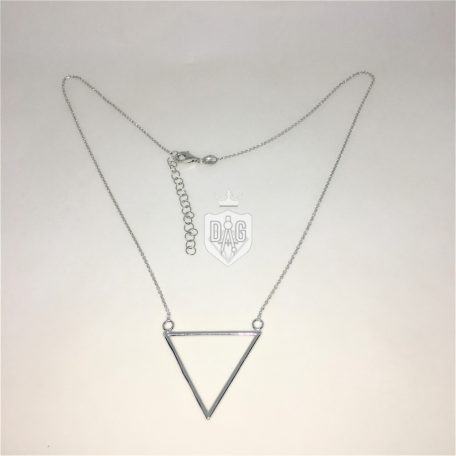 Háromszög betétes ezüst nyakék 