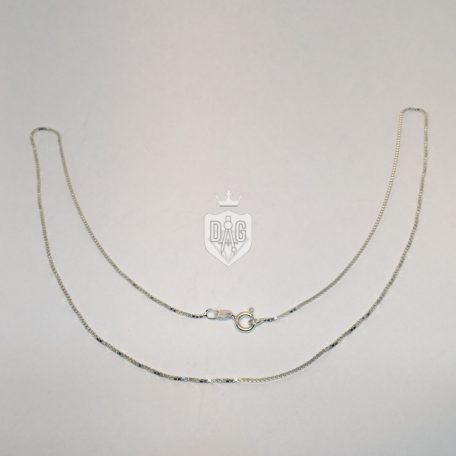 Kockalánc ezüstből (50 cm hosszú)