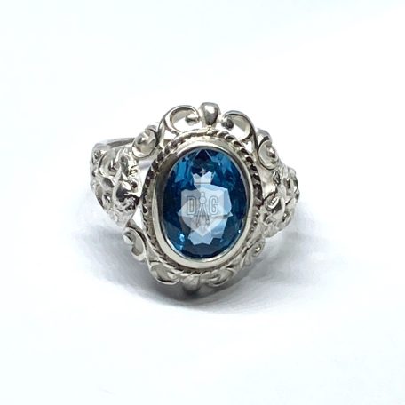 Kék köves snirglis gyűrű