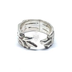 Bambuszos ezüst gyűrű